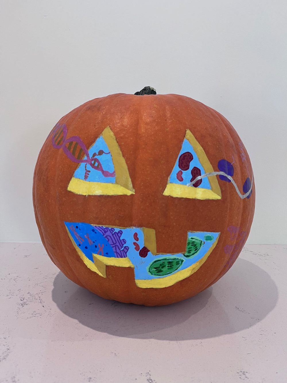 Curran joins and we paint a pumpkin