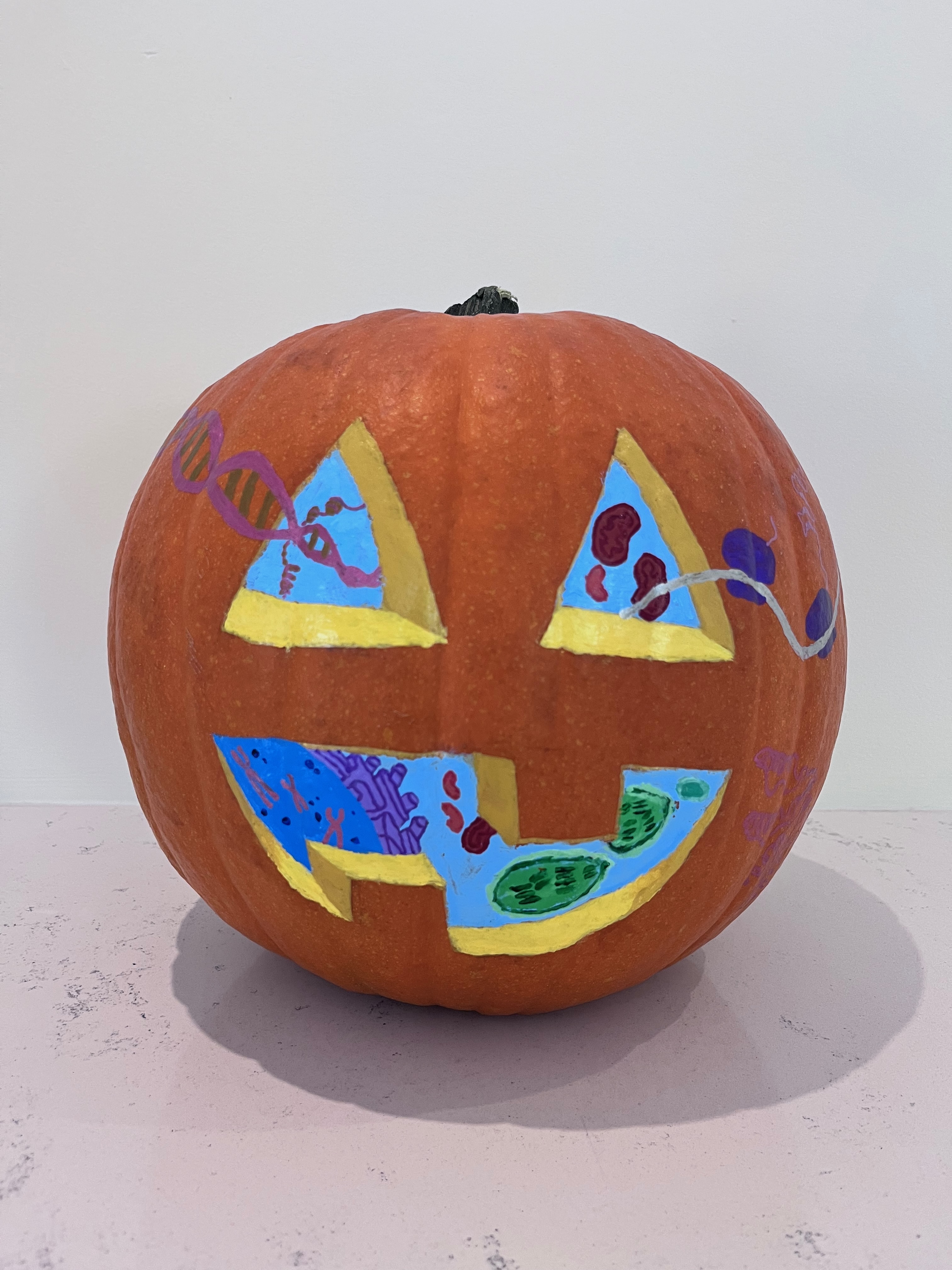 Curran joins and we paint a pumpkin